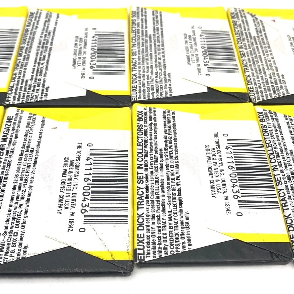 Vintage 1990 Dick Tracy Trading Card Wax Packs Bundle (9 Packs)